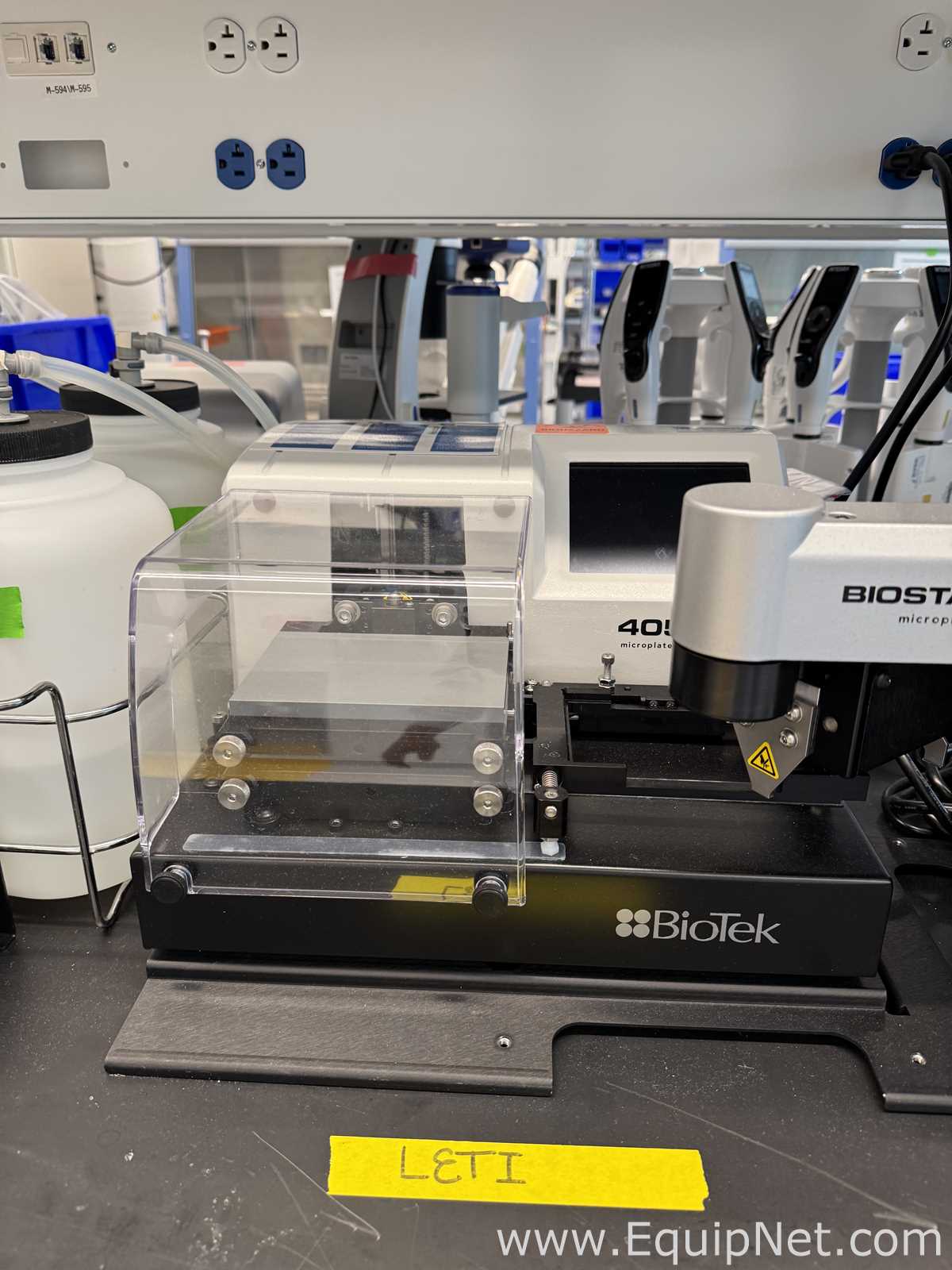 BioTek Instruments 405TSUVS Microplate Washer With Vacuum Pump And BioStack 4 Microplate Stacker