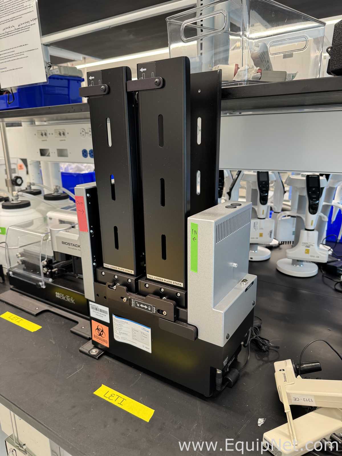 BioTek Instruments 405TSUVS Microplate Washer With Vacuum Pump And BioStack 4 Microplate Stacker