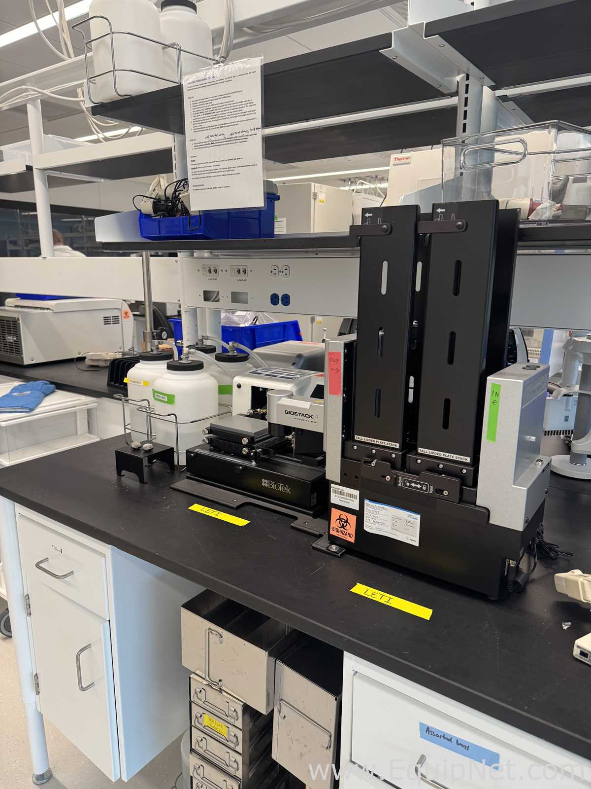 BioTek Instruments 405TSUVS Microplate Washer With Vacuum Pump And BioStack 4 Microplate Stacker