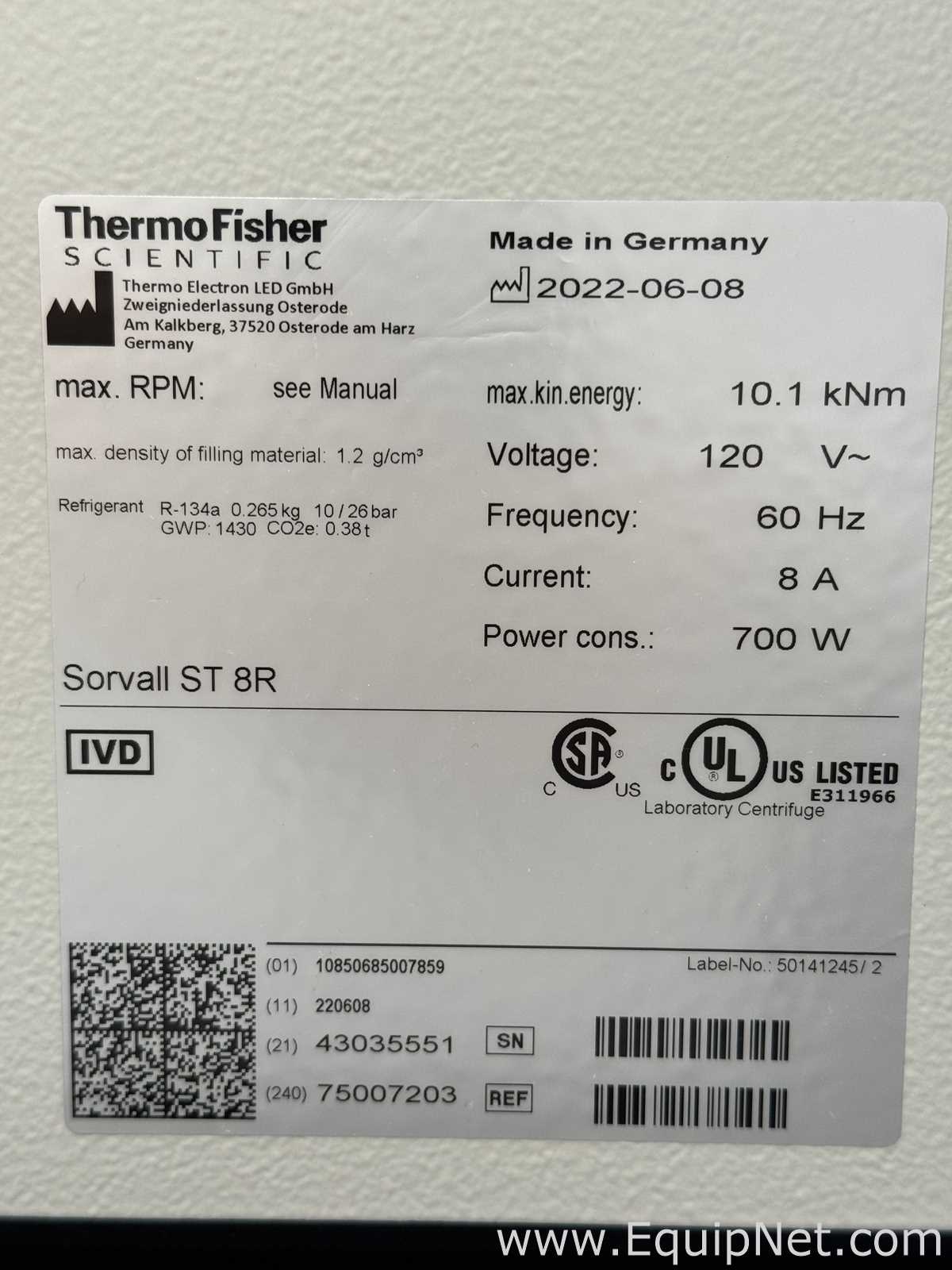Centrífuga para Laboratórios Thermo Fisher Scientific Sorvall ST 8R