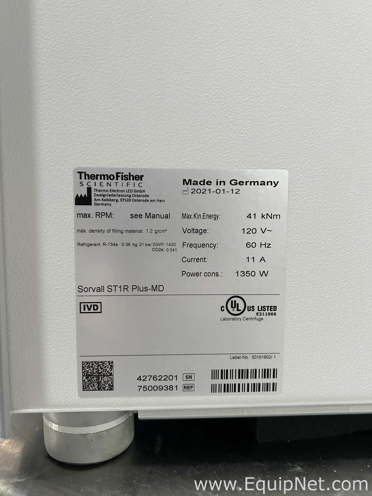 Centrífuga para laboratorio Thermo Fisher Scientific Sorvall ST1R Plus-MD