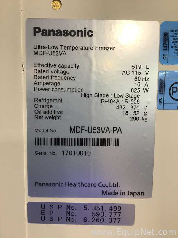 Congelador Panasonic MDF-U53VA-PA