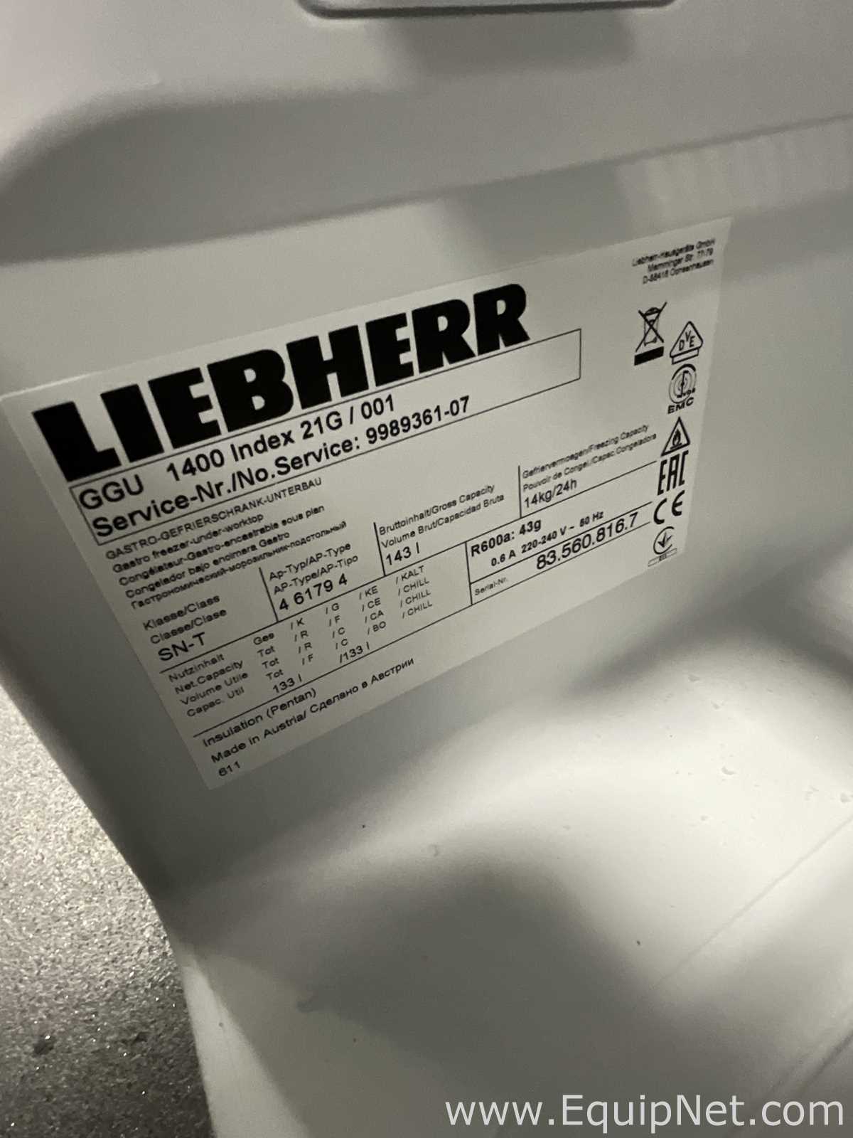 Liebherr GGU 1400 Index 21G/001 133 Litre Under Counter Laboratory Freezer
