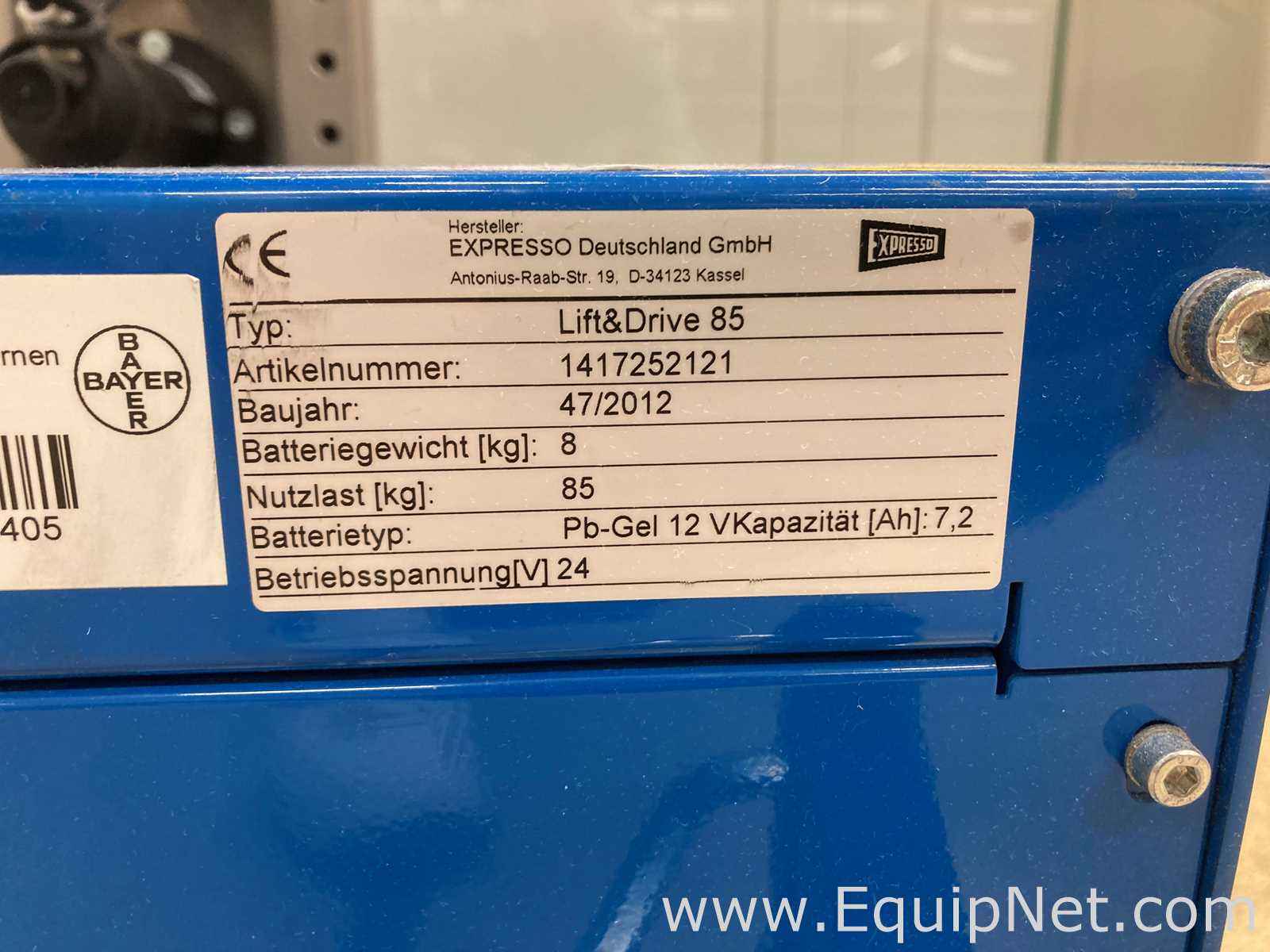 Equipamento de Elevação EXPRESSO Deutschland GmbH Lift&Drive 85