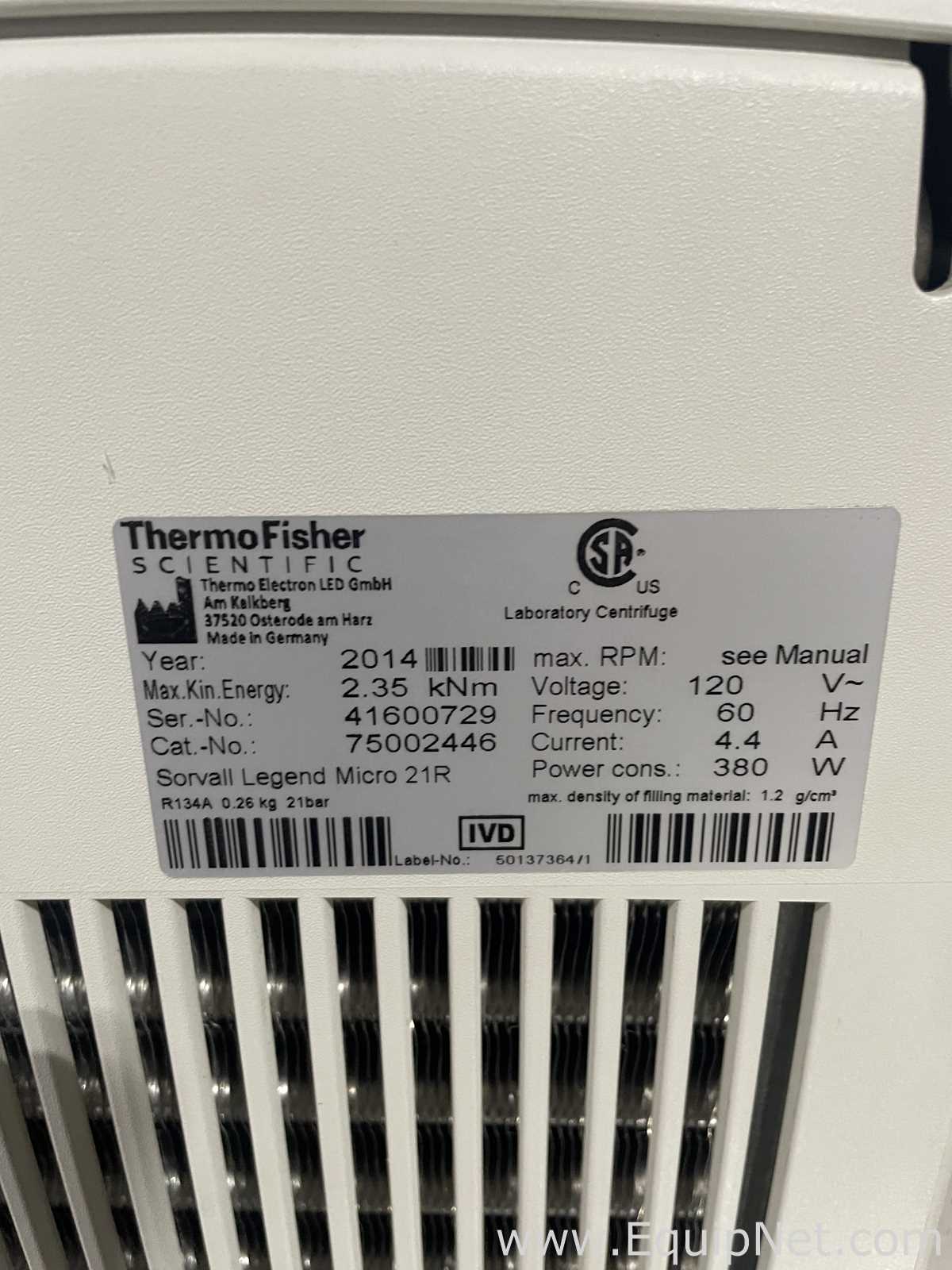 Centrífuga para Laboratórios Thermo Fisher Scientific Sorvall Legend Micro 21R