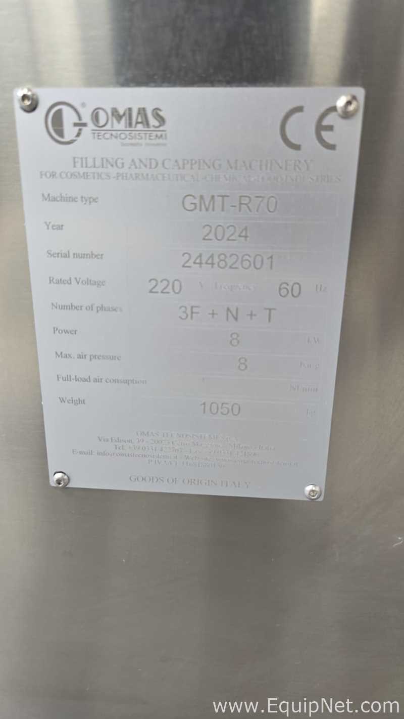 Omas GMT-R70 Filling and Capping Machine