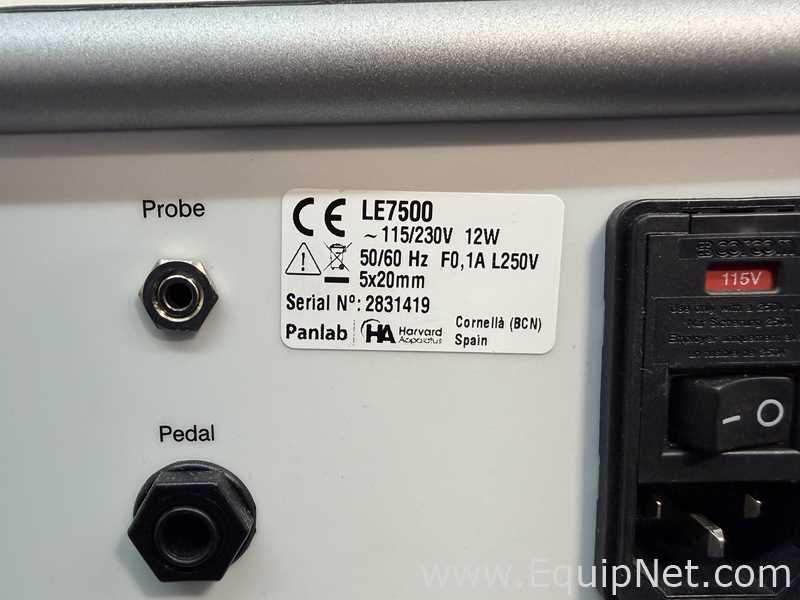 Harvard Apparatus PanLab LE7500 Digital Water Plethysmometer