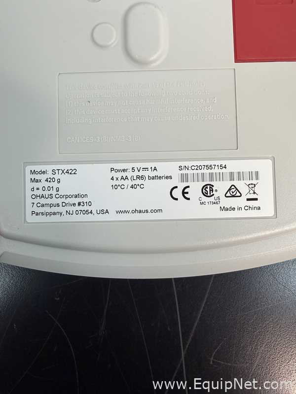 Lote de 2 Báscula Ohaus Corporation STX422