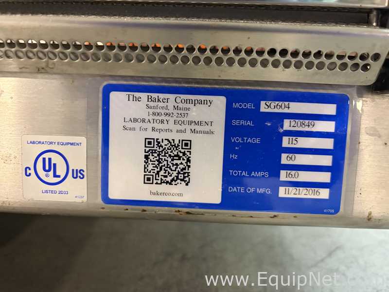 The Baker Company SG604 SterilGARD Class II Type A2 Biological Safety Cabinet with Stand