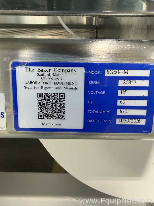 The Baker Company SG604-M Biological Safety Cabinet