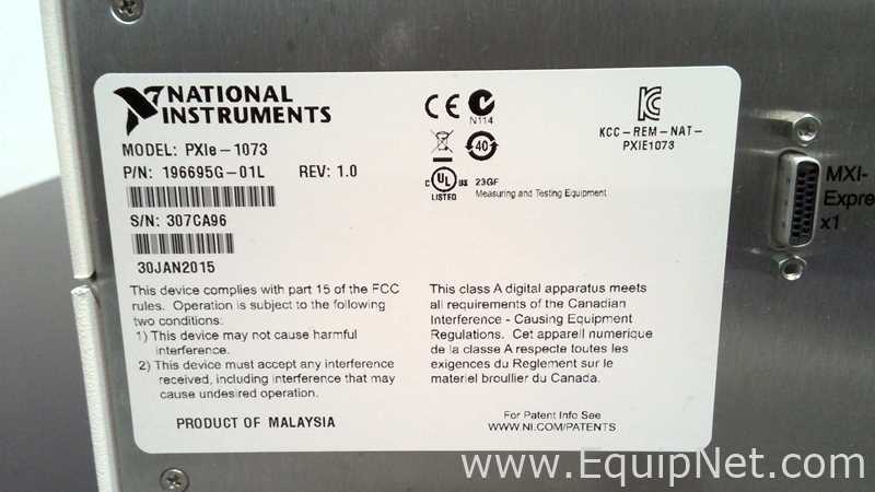 Lot of 3 National Instruments NI PXIe-1073 Test and Measurement Units with Various Modules