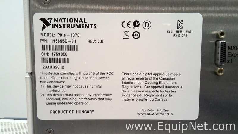 Lot of 3 National Instruments NI PXIe-1073 Test and Measurement Units with Various Modules