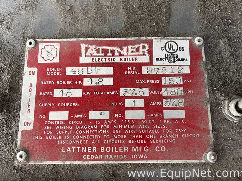 Calentador por Gas, Petróleo, Carbón, Electricidad Lattner Boiler Company 48BF