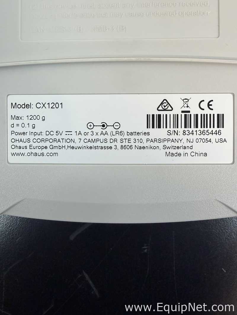 Lote de 3 Báscula Ohaus Corporation CX1201