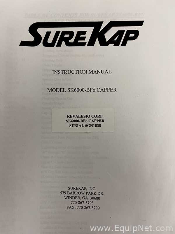 SureKap SK6000-BF6 Automatic 6 Spindle Capper