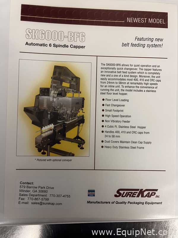 SureKap SK6000-BF6 Automatic 6 Spindle Capper
