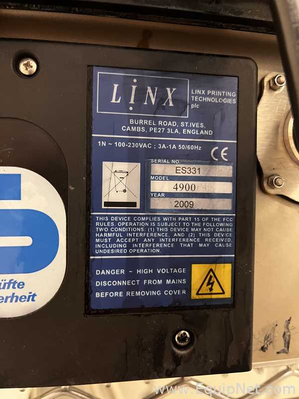 Linx 4900 Industrial Inkjet Printer