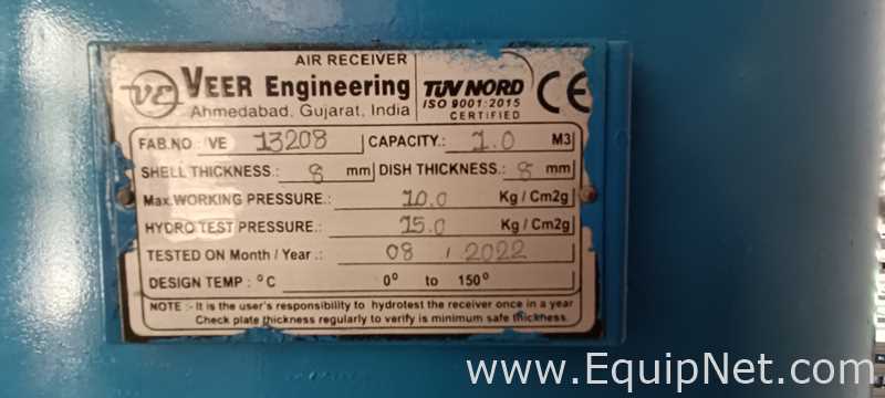 Ingersoll Rand ML37ie-A10 Air Compressor With Air Equipments And Spare Dryer And Receiver Tank