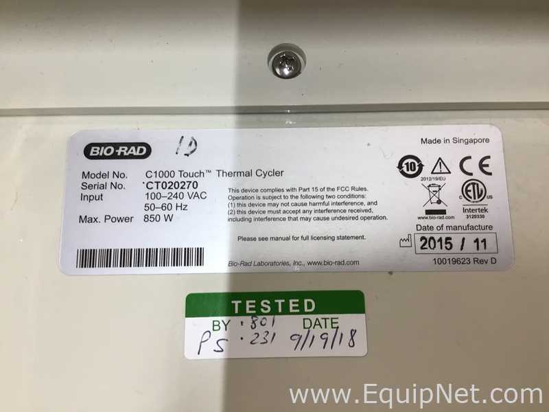 PCR e Termociclador Bio-Rad C1000 Touch Thermal Cycler