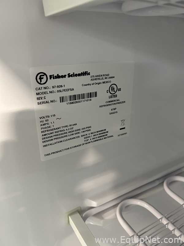 Lote de 3 Congelador Fisher Scientific 05LFEEFSA