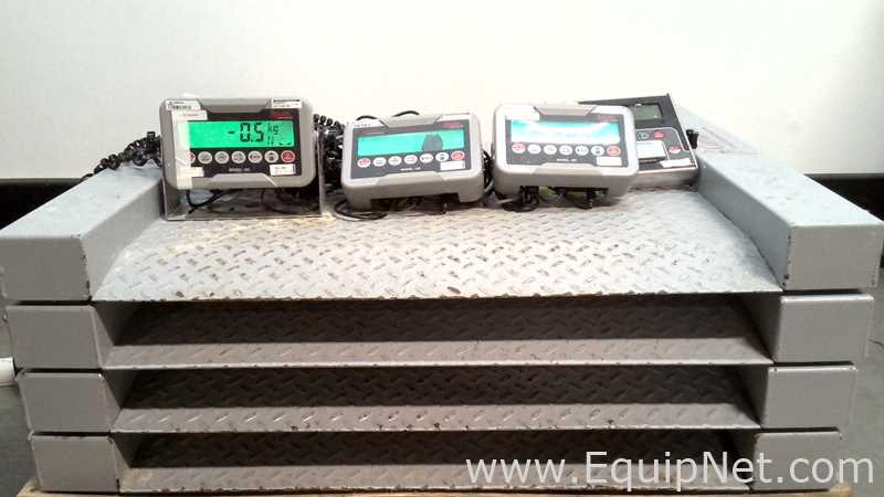 Lot of 4 Cardinal Scale Floor Scales with Displays