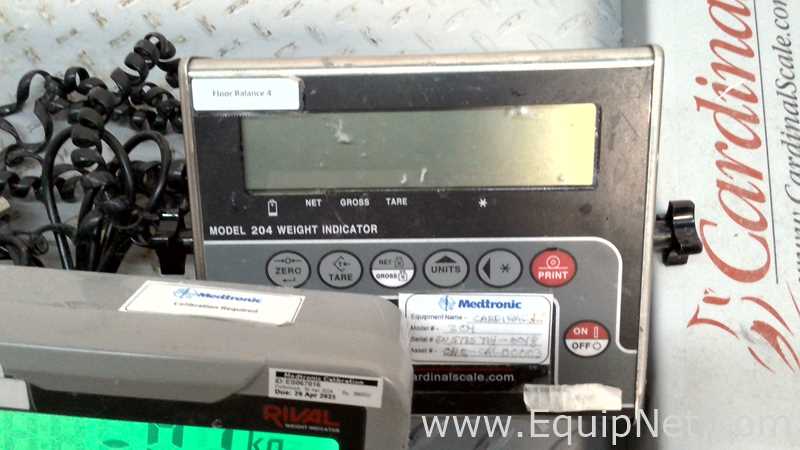 Lot of 4 Cardinal Scale Floor Scales with Displays