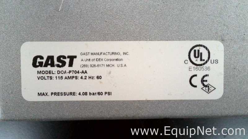 Lot of 2 Gast DOA-P704-AA Vacuum Pumps