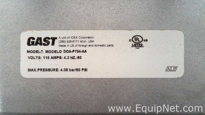 Lot of 2 Gast DOA-P704-AA Vacuum Pumps