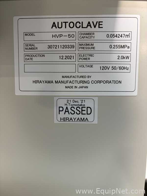 Hirayama HiClave HVP-50 Autoclave