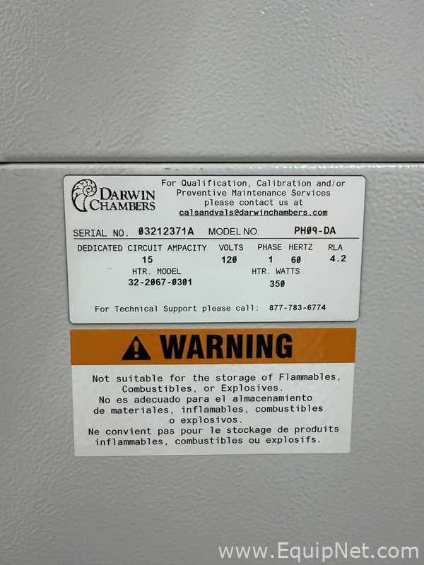 Darwin Chambers Company PH09-DA Climate Chamber