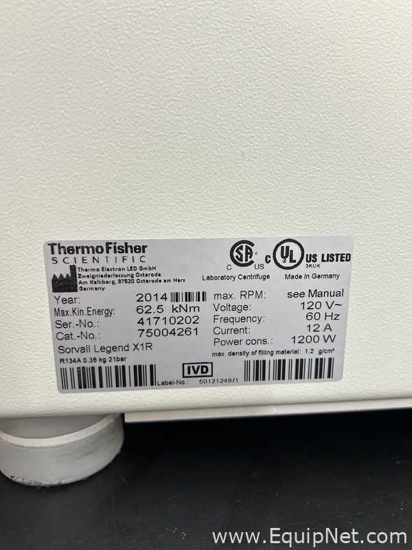 Centrífuga para Laboratórios Thermo Fisher Scientific Sorvall Legend X1R