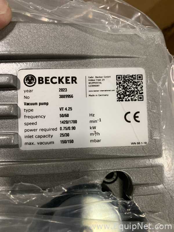 Bomba de Vacío Becker VT 4.25. Sin usar