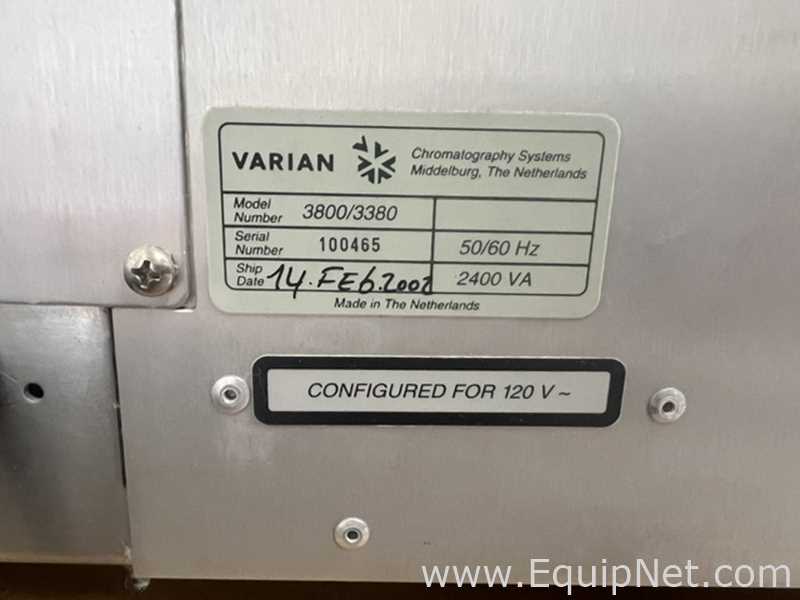 Varian 3800 3380 Gas Chromatograph GC