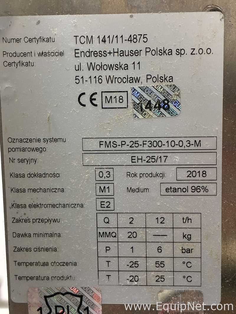 Endress Hauser Promass 300 EH2517 Alcohol Flow Meter and Measuring System