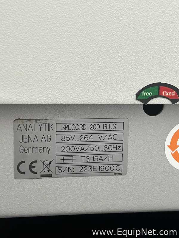 Analytik Jena AG Specord 200 Plus UV/Vis Spectrophotometer