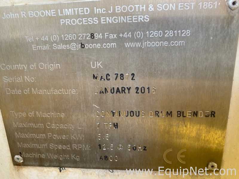 John R Boone Limited Inc. Continuous Drum Blender