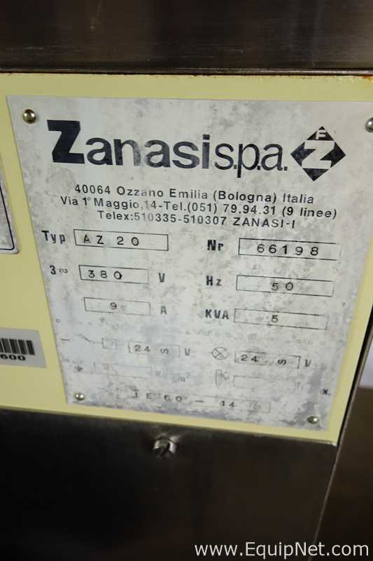 Zanasi s.p.a. AZ20 Capsule Filler With Change Parts 0,1,2,3,4