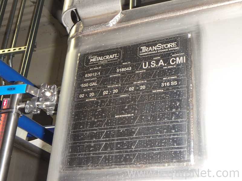 Contenedor Rectangular De Almacenamiento De Acero Inoxidable TransTore 518043 De 550 Galones