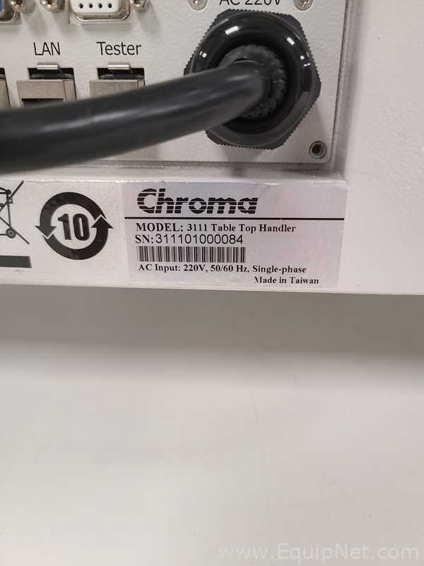 Chroma 3111 Tabletop Single Site Test Handler