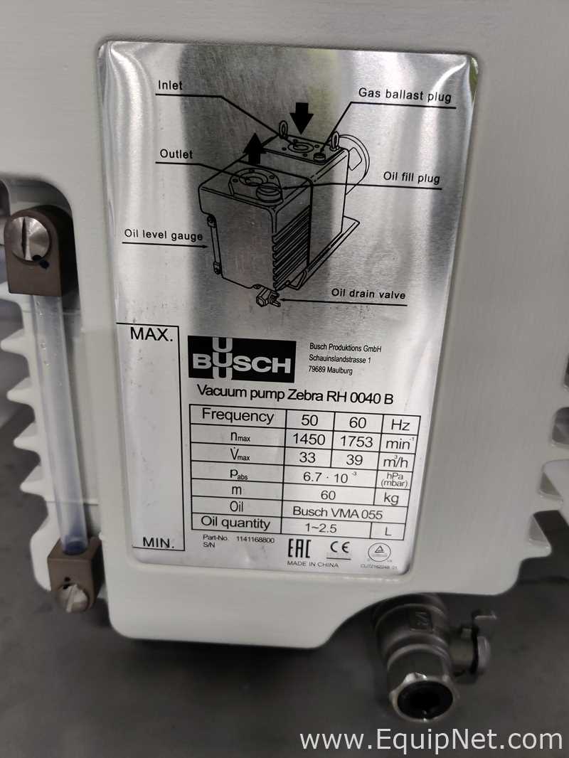 Bomba de Vacío de Paletas Rotativas Marca Busch Modelo Zebra RH 0040 B