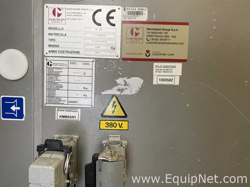 Linha de Embalagem Blister Marchesini Group MB 451