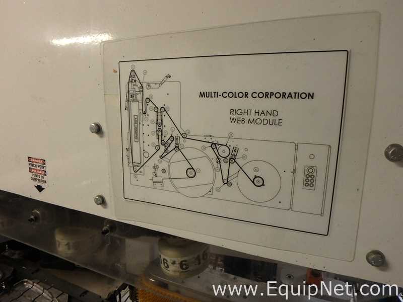 Multi-Color Corp. Máquina etiquetadora de transferencia de calor frontal y posterior Flexline
