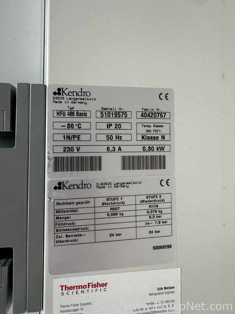 Congelador Heraeus Hera Freeze HFC 486 Basic