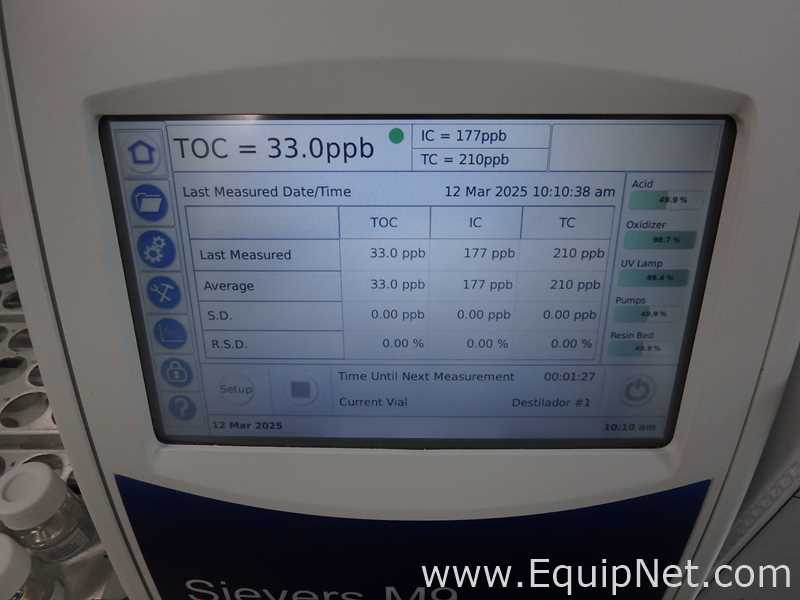Analizador de Carbono Organico Total marca Sievers modelo M9 con Automuestreador marca Sievers