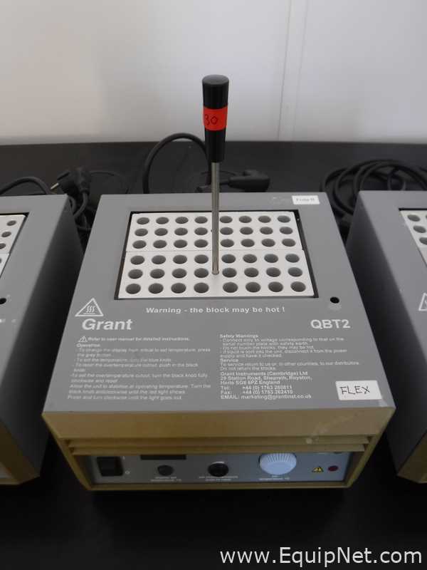 Lot of 3 Grant Instruments QBT2 Heat Blocks
