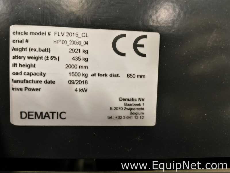 Dematic FLV 2015 CL Laser Automated Guided Fork Lift Truck