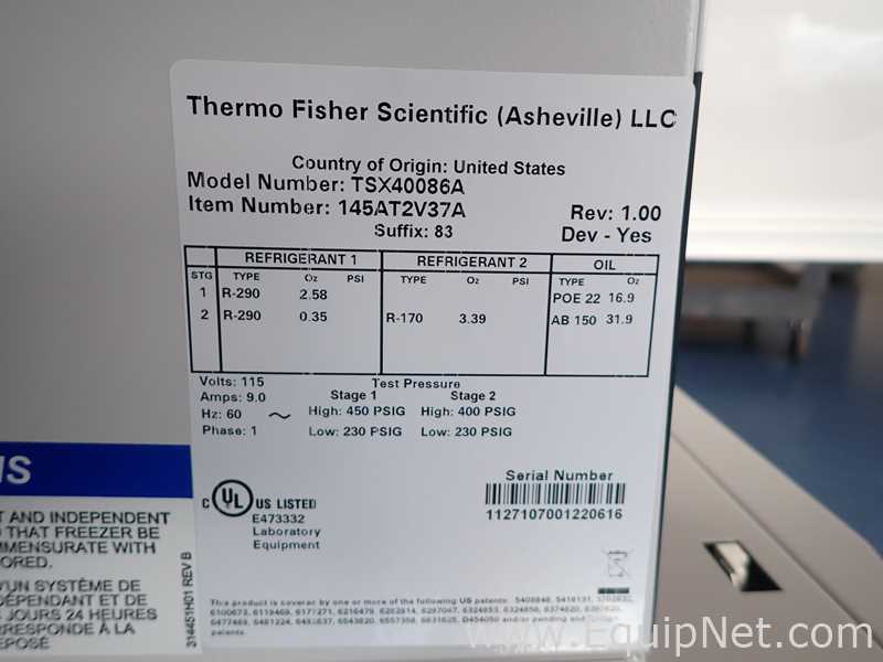 Congelador Thermo Fisher Scientific TSX40086A