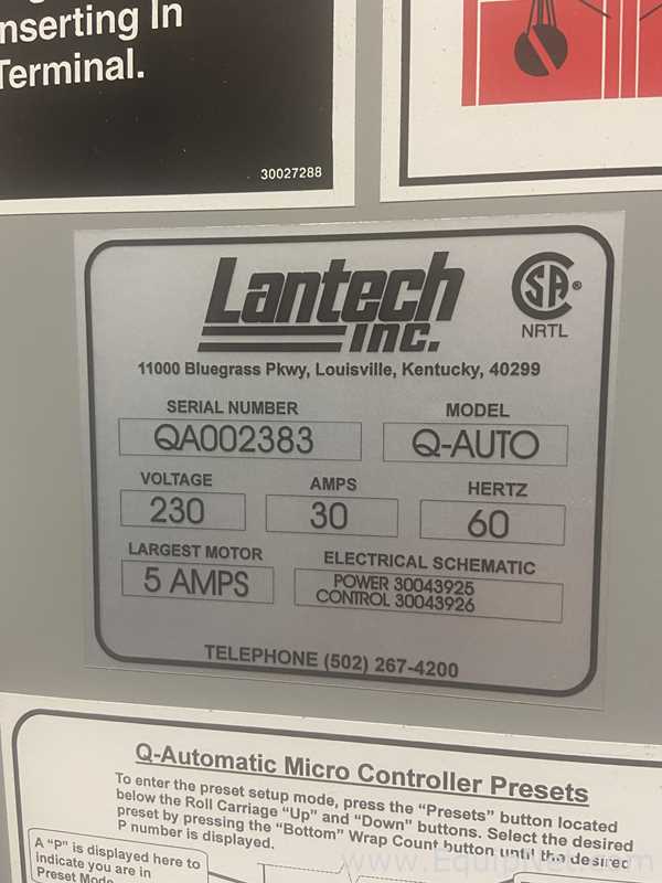 Envolvedora de Tarimas Lantech Q-Auto