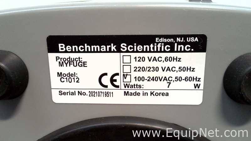 Lot of 6 Benchmark Scientific MyFuge Mini Centrifuges