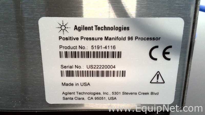 Agilent Technologies 5191-4116 Positive Pressure Manifold 96 Processor